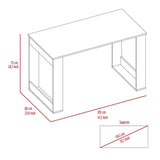Oviedo 120 Writing Desk 47" Wide with Four Legs, Modern Computer Table for Home Office, Bedroom or Study Room, Spacious Work Surface for Remote Learning, Studying and Laptop Use, Durable Engineered Wood Design