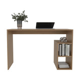Solid Wide Writing Desk with 3 side Open Storage Shelves, Top Workspace, Freestanding Computer Desk for Home Office, Bedroom or Living Room