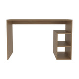 Solid Wide Writing Desk with 3 side Open Storage Shelves, Top Workspace, Freestanding Computer Desk for Home Office, Bedroom or Living Room