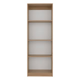 TUHOME Home Bookcase with Four Multi-Tiered Shelves and Lower Storage Section Offering Spacious Vertical Display for Books and Decor, Modern Open Organization and Durable Engineered Wood Construction for Stylish Interiors