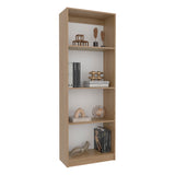 TUHOME Home Bookcase with Four Multi-Tiered Shelves and Lower Storage Section Offering Spacious Vertical Display for Books and Decor, Modern Open Organization and Durable Engineered Wood Construction for Stylish Interiors