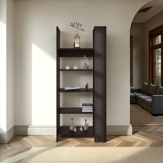 TUHOME Woodstock Bookcase with Four Spacious Open Shelves, Modern Vertical Freestanding Design for Books, Décor and Everyday Essentials, Stylish Storage Solution Ideal for Living Rooms, Offices, Bedrooms and Contemporary Spaces