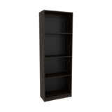 Home Tall Elegant 4-Shelf Bookcase with Open Storage, Freestanding Modern Design for Living Rooms, Offices, or Bedrooms, Practical and Elegant Storage Solution with Clean Lines and Sturdy Construction