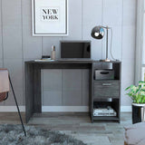 Tuhome Omma Computer Desk with One Drawer, Two Open Shelves, Modern Design, Ideal for Home Office, Study, or Small Spaces