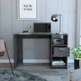 Tuhome Omma Computer Desk with One Drawer, Two Open Shelves, Modern Design, Ideal for Home Office, Study, or Small Spaces