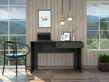 Tuhome Acre Computer Desk with One Drawer, Modern Design, Black Finish, Compact Writing Desk for Home Office or Study