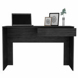 Tuhome Acre Computer Desk with One Drawer, Modern Design, Black Finish, Compact Writing Desk for Home Office or Study