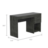 Tuhome Ibare Two Drawer Computer Desk with One Lower Shelf, Compact and Functional Design, Ideal for Small Workspaces, Home Office, or Study