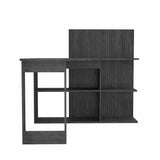 Tuhome Masai Writing Computer Desk with Five Open Shelves, Spacious Desktop, Modern Design for Home Office or Study, Space-Saving Storage Solution