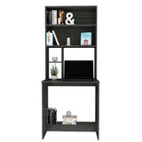 Tuhome Compu Hutch Desk with Four Shelves, One Lower Shelf, Writing Desk, Space-Saving Solution for Home Office or Study