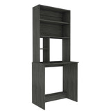 Tuhome Compu Hutch Desk with Four Shelves, One Lower Shelf, Writing Desk, Space-Saving Solution for Home Office or Study