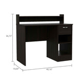 Tuhome Manaos Writing Computer Desk with Multiple Shelves, One Drawer, Modern and Compact Design, Ideal for Home Office, Study, or Small Spaces