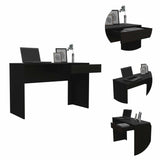 Tuhome Acre Computer Desk with One Drawer, Modern Design, Black Finish, Compact Writing Desk for Home Office or Study