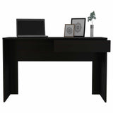 Tuhome Acre Computer Desk with One Drawer, Modern Design, Black Finish, Compact Writing Desk for Home Office or Study