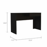 Tuhome Acre Computer Desk with One Drawer, Modern Design, Black Finish, Compact Writing Desk for Home Office or Study