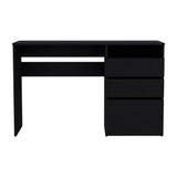 TUHOME Dublin Computer Desk with Three Storage Drawers and One Open Shelf Offering Practical Workspace Organization, Modern Home Office Functionality and Durable Engineered Wood Construction for Productive Everyday Use