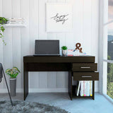 Tuhome Ibare Two Drawer Computer Desk with One Lower Shelf, Compact and Functional Design, Ideal for Small Workspaces, Home Office, or Study