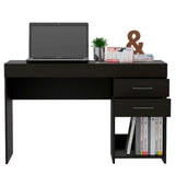 Tuhome Ibare Two Drawer Computer Desk with One Lower Shelf, Compact and Functional Design, Ideal for Small Workspaces, Home Office, or Study