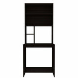 Tuhome Compu Hutch Desk with Four Shelves, One Lower Shelf, Writing Desk, Space-Saving Solution for Home Office or Study