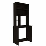 Tuhome Compu Hutch Desk with Four Shelves, One Lower Shelf, Writing Desk, Space-Saving Solution for Home Office or Study
