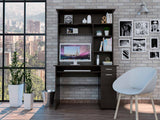 Tuhome Compu 180 Hutch Desk with Multiple Shelves, Keyboard Tray, CPU Panel, One Drawer, Modern Design for Home Office or Study
