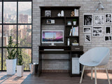 Tuhome Compu 180 Hutch Desk with Multiple Shelves, Keyboard Tray, CPU Panel, One Drawer, Modern Design for Home Office or Study