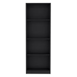 TUHOME Home Bookcase with Four Spacious Open Shelves Offering Modern Display Space for Books, Collectibles and Decorative Items with Contemporary Design and Durable Engineered Wood Construction for Stylish Home Organization