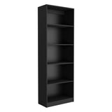 TUHOME Home Bookcase with Four Multi-Tiered Shelves and Lower Storage Section Offering Spacious Vertical Display for Books and Decor, Modern Open Organization and Durable Engineered Wood Construction for Stylish Interiors