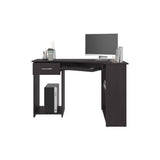 Jasper L-Shaped Corner Desk with Two Side Shelves, Space-Saving Home Office and Study Table, Modern Workstation with Ample Storage, Efficient Corner Desk for Organizing Office Supplies and Study Materials