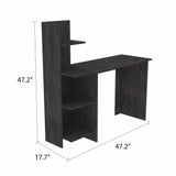 Tuhome Vilna 120 Writing Desk with Four Shelves, Modern and Functional Home Office Desk, Ideal for Study or Work