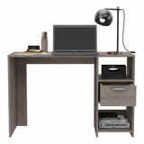 Tuhome Omma Computer Desk with One Drawer, Two Open Shelves, Modern Design, Ideal for Home Office, Study, or Small Spaces