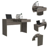 Tuhome Acre Computer Desk with One Drawer, Modern Design, Black Finish, Compact Writing Desk for Home Office or Study