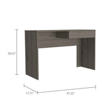 Tuhome Acre Computer Desk with One Drawer, Modern Design, Black Finish, Compact Writing Desk for Home Office or Study