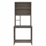 Tuhome Compu Hutch Desk with Four Shelves, One Lower Shelf, Writing Desk, Space-Saving Solution for Home Office or Study