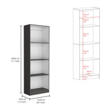 TUHOME Home Bookcase with Four Spacious Open Shelves Offering Modern Display Space for Books, Collectibles and Decorative Items with Contemporary Design and Durable Engineered Wood Construction for Stylish Home Organization