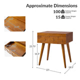 Vivian Mid-century Modern Nightstand with Charging Station(Optional Types)