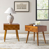 Vivian Mid-century Modern Nightstand with Charging Station(Optional Types)