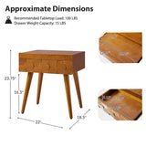 Vivian Mid-century Modern Nightstand with Charging Station(Optional Types)