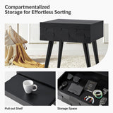 Vivian Mid-century Modern Nightstand with Charging Station(Optional Types)