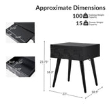 Vivian Mid-century Modern Nightstand with Charging Station(Optional Types)
