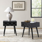 Vivian Mid-century Modern Nightstand with Charging Station(Optional Types)