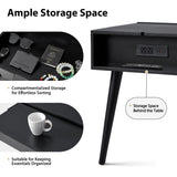 Vivian Mid-century Modern Nightstand with Charging Station(Optional Types)