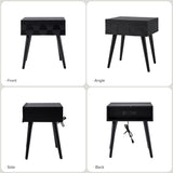 Vivian Mid-century Modern Nightstand with Charging Station(Optional Types)