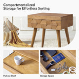 Vivian Mid-century Modern Nightstand with Charging Station(Optional Types)