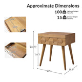 Vivian Mid-century Modern Nightstand with Charging Station(Optional Types)