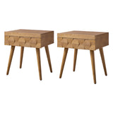 Vivian Mid-century Modern Nightstand with Charging Station(Optional Types)