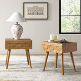 Vivian Mid-century Modern Nightstand with Charging Station(Optional Types)