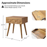 Vivian Mid-century Modern Nightstand with Charging Station(Optional Types)