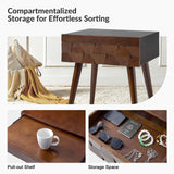 Vivian Mid-century Modern Nightstand with Charging Station(Optional Types)