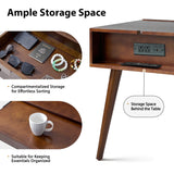 Vivian Mid-century Modern Nightstand with Charging Station(Optional Types)